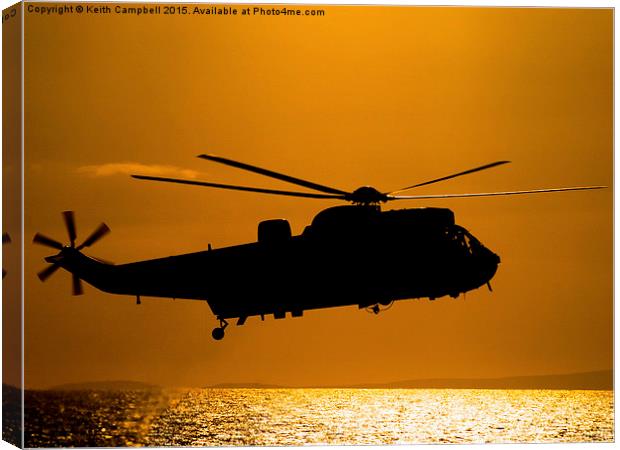  Sunset Seaking  Canvas Print by Keith Campbell