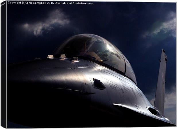  Norwegian F-16 Falcon. Canvas Print by Keith Campbell
