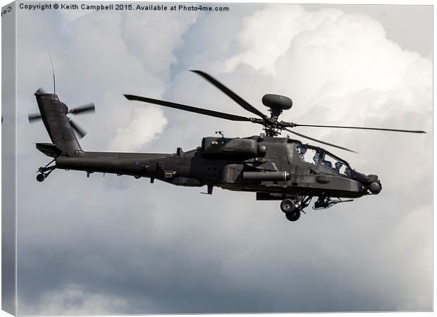  Apache in the clouds Canvas Print by Keith Campbell