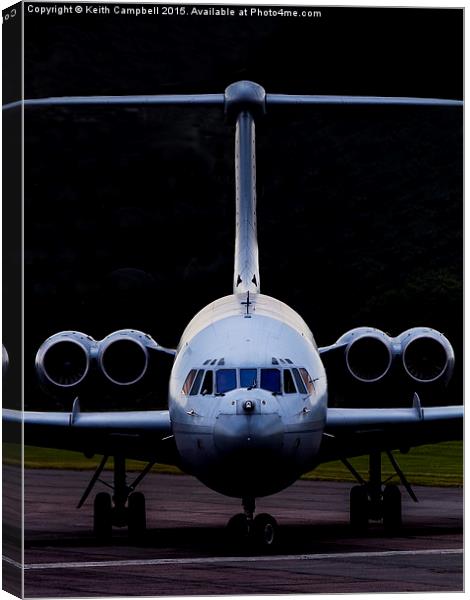  RAF VC-10 head-on - wheels version Canvas Print by Keith Campbell