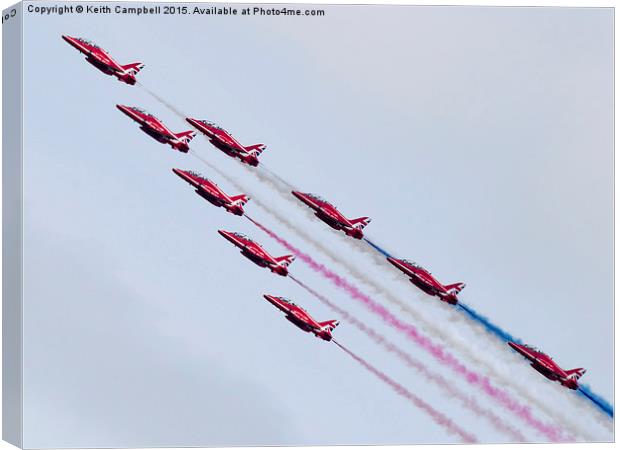  Red Arrows - new 2015 Tails Canvas Print by Keith Campbell