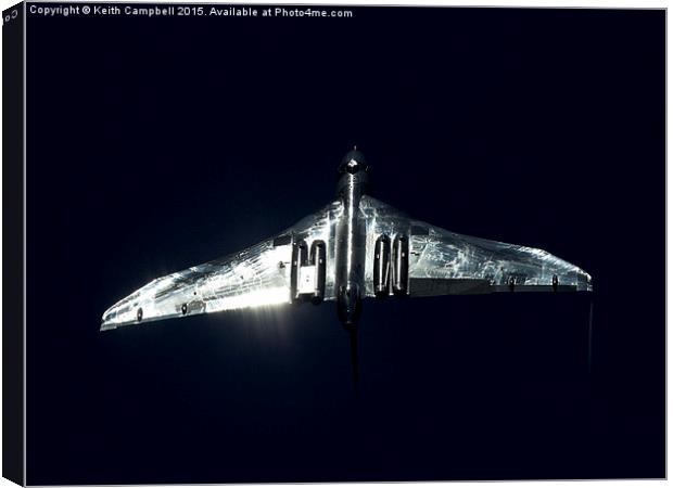  Shiny Vulcan XH558 Canvas Print by Keith Campbell