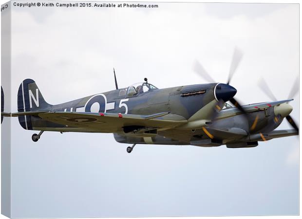  Spitfire Scramble Canvas Print by Keith Campbell