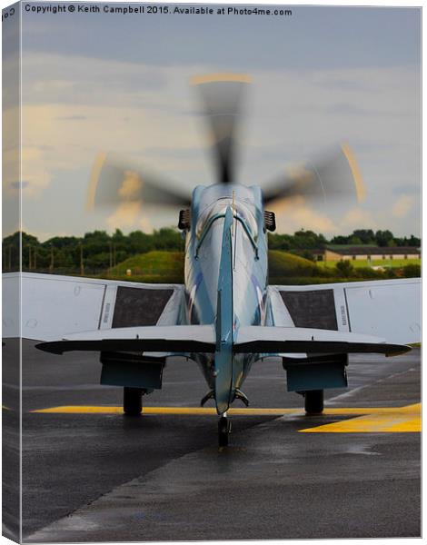  Spitfire PS915 Canvas Print by Keith Campbell