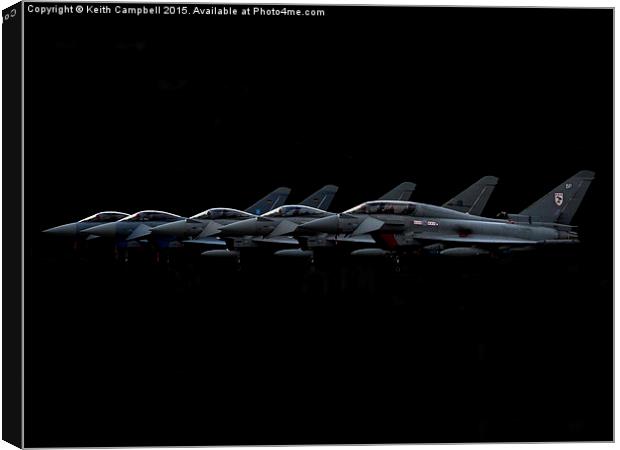  A Gaggle of Typhoons Canvas Print by Keith Campbell