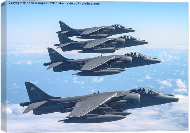  Harrier GR7A formation Canvas Print by Keith Campbell