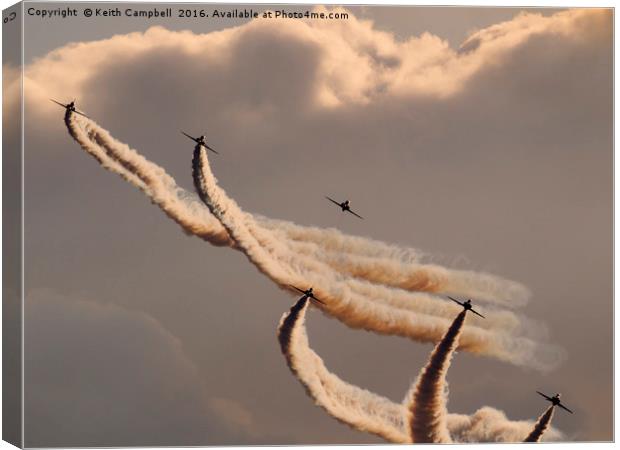 Red Arrows - 6 of 9 Canvas Print by Keith Campbell