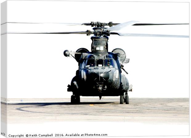 Special Forces MH-47 Chinook Canvas Print by Keith Campbell