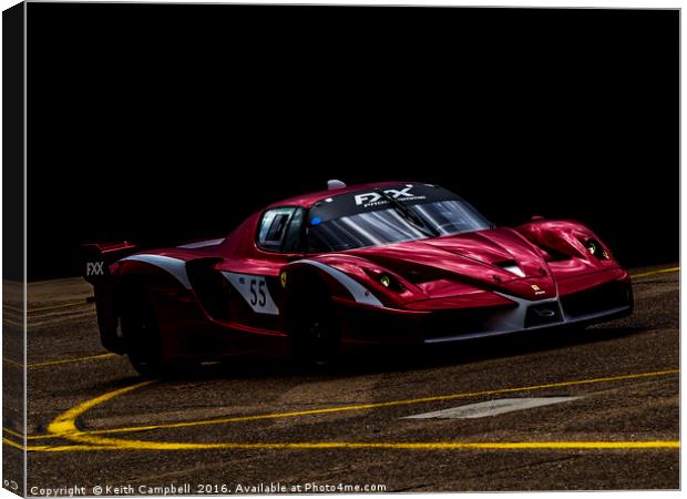 Ferrari FXX Canvas Print by Keith Campbell