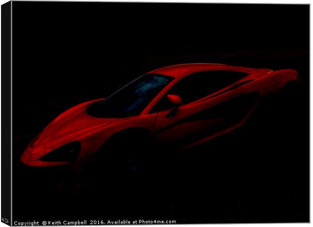 Red Lamborghini Dream Canvas Print by Keith Campbell