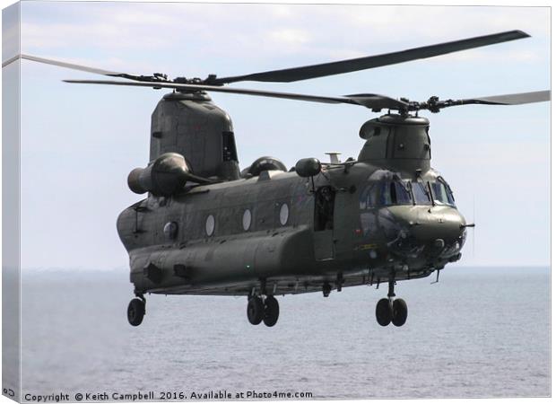 RAF Chinook up close Canvas Print by Keith Campbell