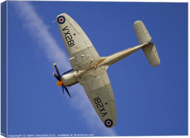 Hawker Sea Fury Canvas Print by Keith Campbell