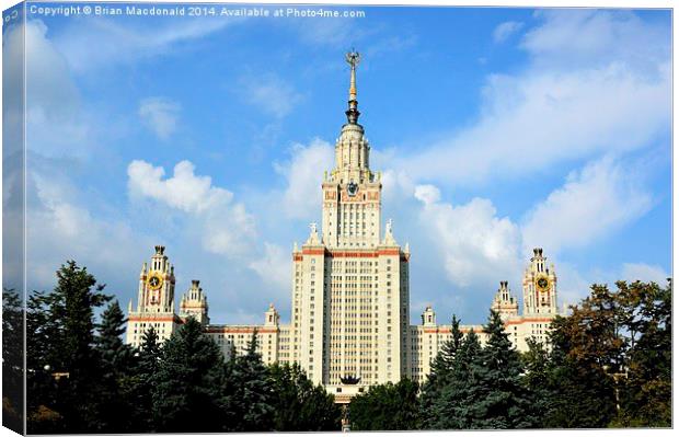 Moscow State University Canvas Print by Brian Macdonald