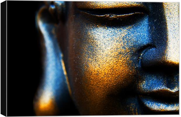 THE FACE OF BUDDHA Canvas Print by simon keeping