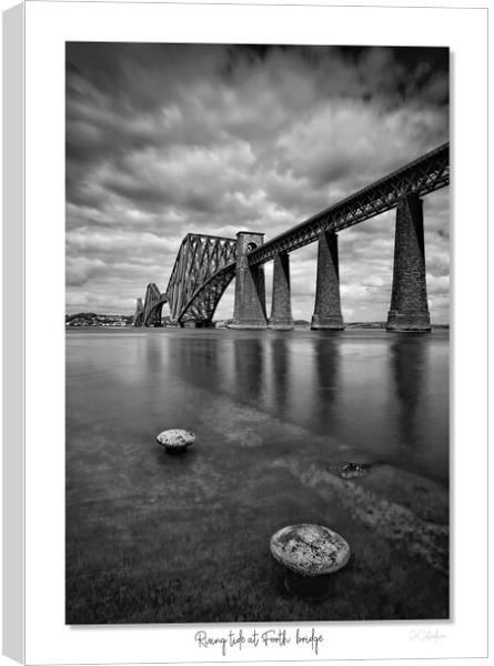 Rising tide at Forth bridge. Scotland Scottish Canvas Print by JC studios LRPS ARPS