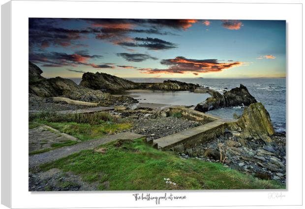 The bathing pool at sunrise. Portsoy, Scotland, seascape Canvas Print by JC studios LRPS ARPS
