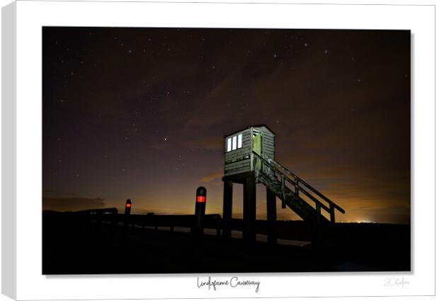  Lindisfarne causeway at night Canvas Print by JC studios LRPS ARPS