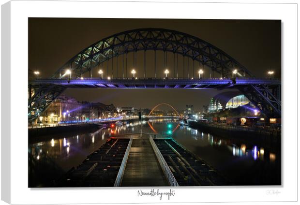Newcastle by night Canvas Print by JC studios LRPS ARPS