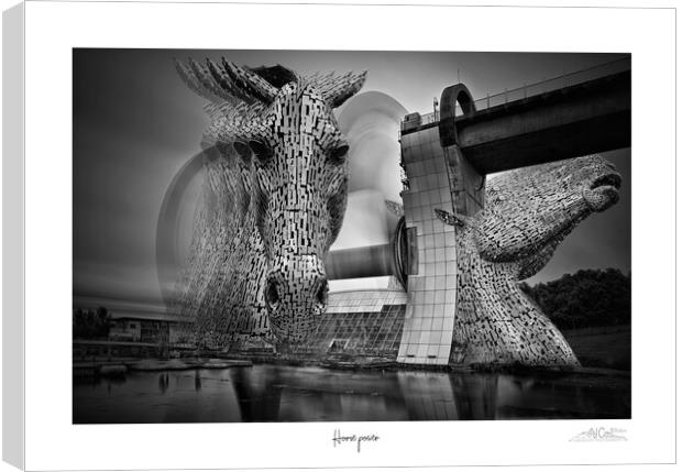Kelpies and Falkirk Wheel Unveiled Canvas Print by JC studios LRPS ARPS
