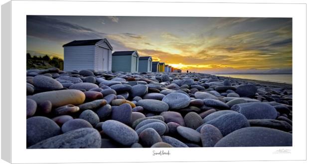 Sunset beach beach huts Canvas Print by JC studios LRPS ARPS