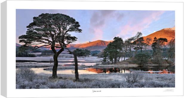 Abstract Lean on me Panoramic Loch Tull and poem Scotland  Canvas Print by JC studios LRPS ARPS