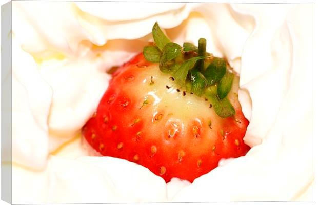  Strawberry and Cream. by JCstudios Canvas Print by JC studios LRPS ARPS