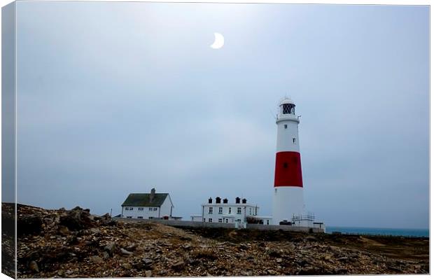  Eclipse over Portland Lighthouse in Dorset by JCs Canvas Print by JC studios LRPS ARPS