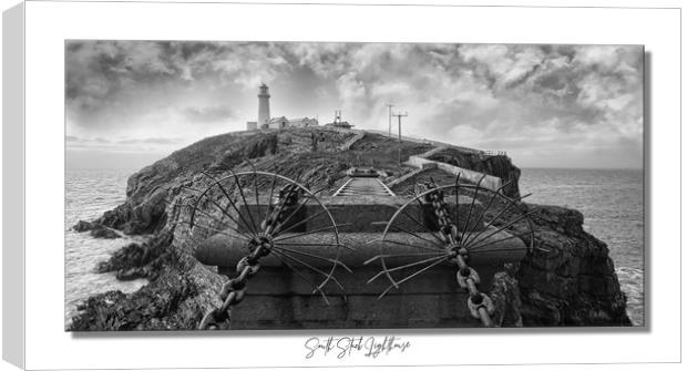 South Stack Lighthouse mono Canvas Print by JC studios LRPS ARPS