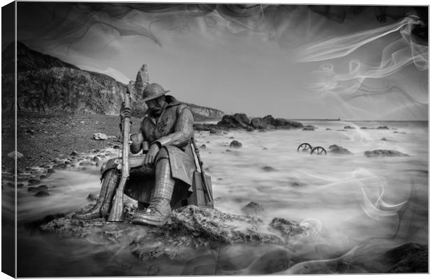 Tommy at Seaham making waves Canvas Print by JC studios LRPS ARPS