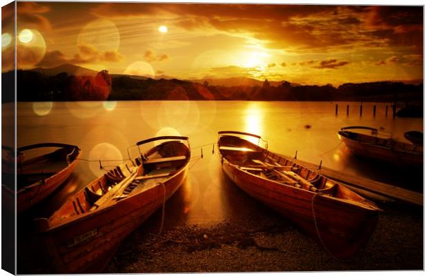 Boats at sunset Canvas Print by JC studios LRPS ARPS