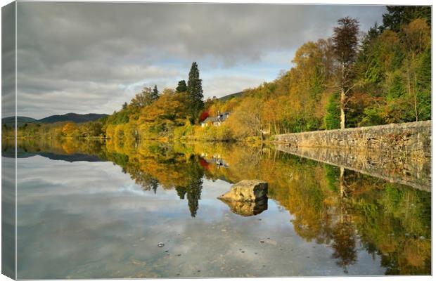 Loch Ard in Autumn Canvas Print by JC studios LRPS ARPS