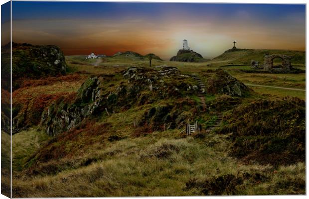 Old lighthouse at Llanddwyn Island, Anglesey Canvas Print by JC studios LRPS ARPS