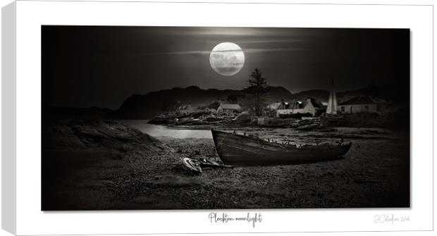 Plockton in the moonlight. No2/4 Canvas Print by JC studios LRPS ARPS