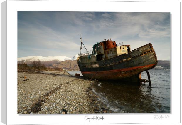 Corpach Wreck in winter Canvas Print by JC studios LRPS ARPS