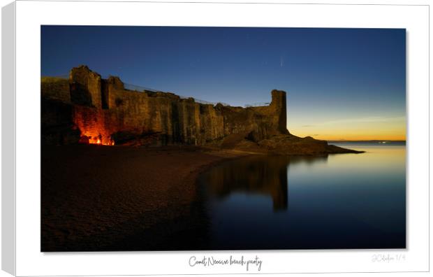 Comet Neowise and noctilucent cloud at St Andrews, Canvas Print by JC studios LRPS ARPS