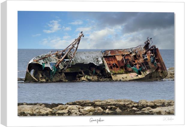 Fishing boat aground at Cairnbulg, Fraserburgh Canvas Print by JC studios LRPS ARPS