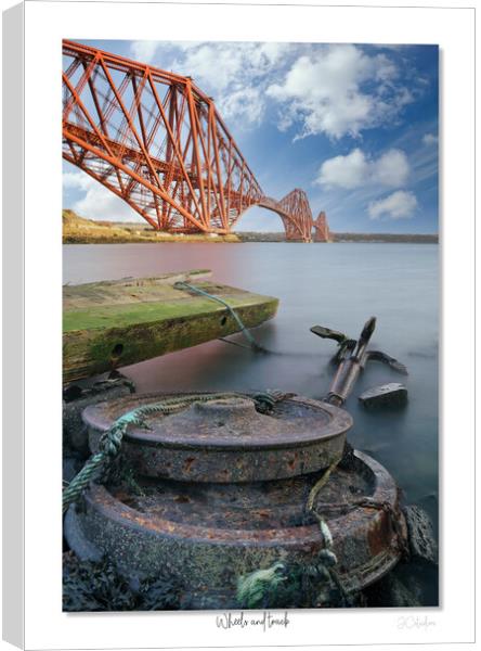 Wheels and track. Forth rail Bridge Scotland, Scot Canvas Print by JC studios LRPS ARPS