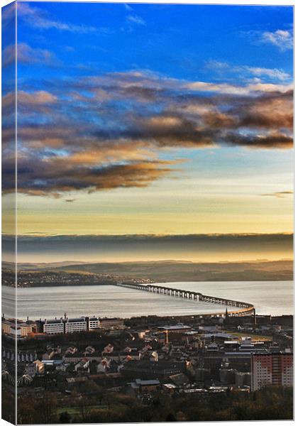 Tay Rail Bridge Canvas Print by robert garside