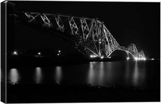 Forth Rail Bridge B+W Canvas Print by T2 Images