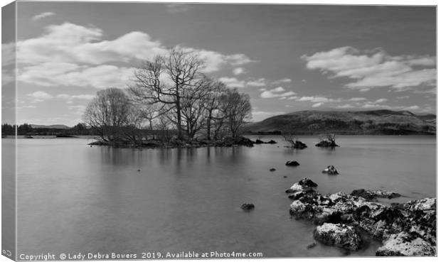 Island in Loch Lomond  Canvas Print by Lady Debra Bowers L.R.P.S