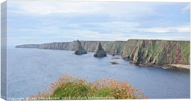 Duncansby Head Stacks Canvas Print by Lady Debra Bowers L.R.P.S