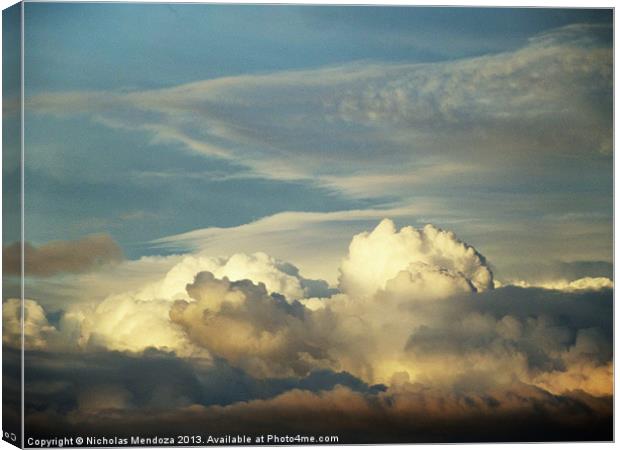 The clouds have depth Canvas Print by Nicholas Mendoza