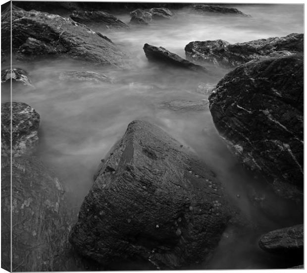 Misty Rock Canvas Print by Stephen Walters