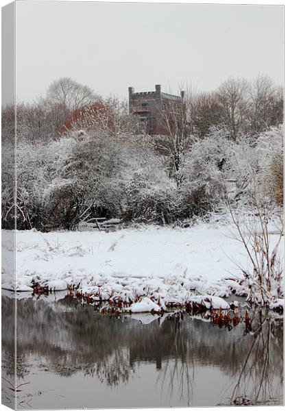 Abergavenny Castle Wales Canvas Print by simon powell