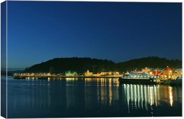 Oban by Night Canvas Print by Tommy Reilly