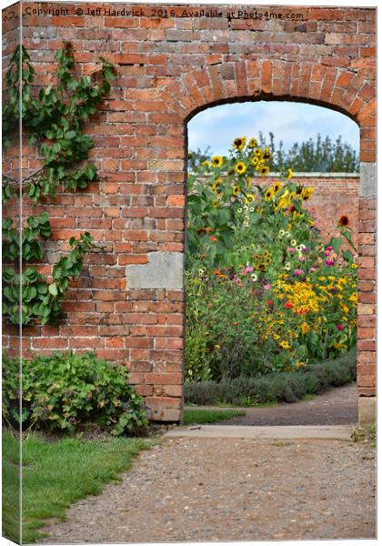 Entrance to the walled garden Canvas Print by Jeff Hardwick