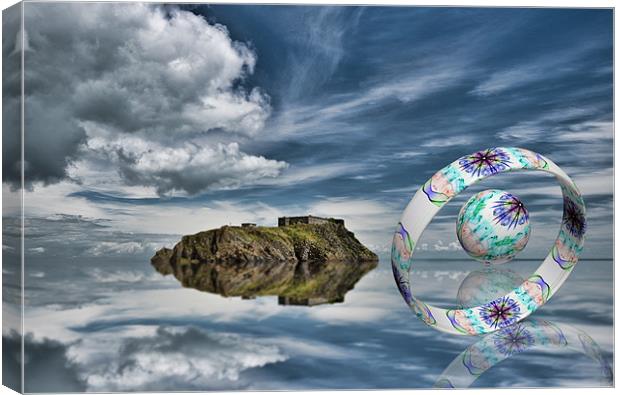 Island Ring and Sphere Canvas Print by Steve Purnell