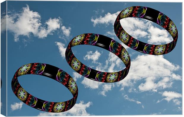 Smoke Rings In The Sky 1 Canvas Print by Steve Purnell