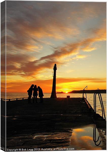 Us 3 and the Pier Canvas Print by Bob Legg