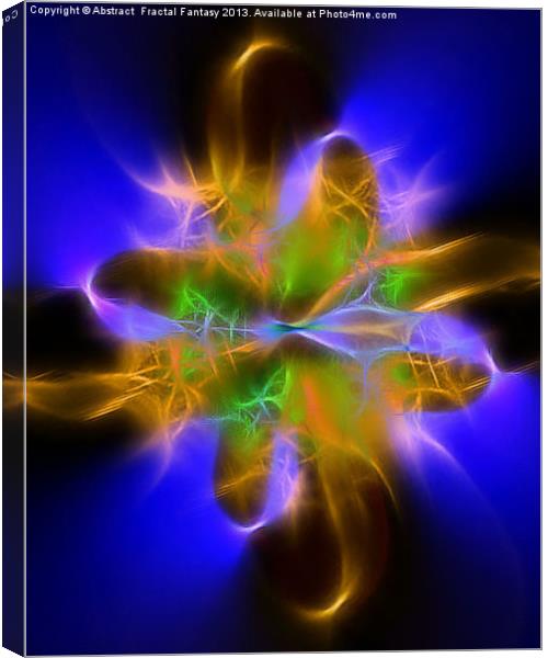 Frac Flower 10 Canvas Print by Abstract  Fractal Fantasy